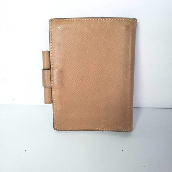 HERMES Agenda Mini Small Veau Epsom Tan Brown Leather Notebook Cover Authentic - Picture 2 of 9